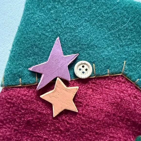 Festive Christmas Stocking with Snowman Design - Picture 2 of 4